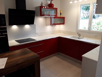 Plan de travail en Dekton Aura 22 en finition mate