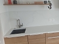 Plan de travail en quartz Unistone Carrara Misterio