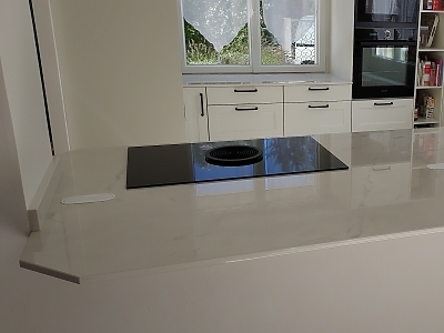 Plan de travail en Dekton Tundra 22 en finition polie